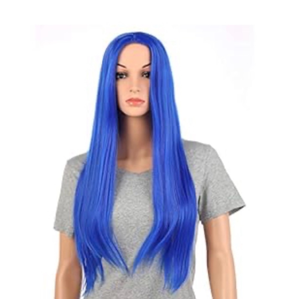 Long Blue Wig Billie Eilish Costume